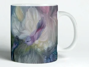 Keramikas krūze “Paradīze” 300ml Elis.Artworks glezna ar putniem un ziediem