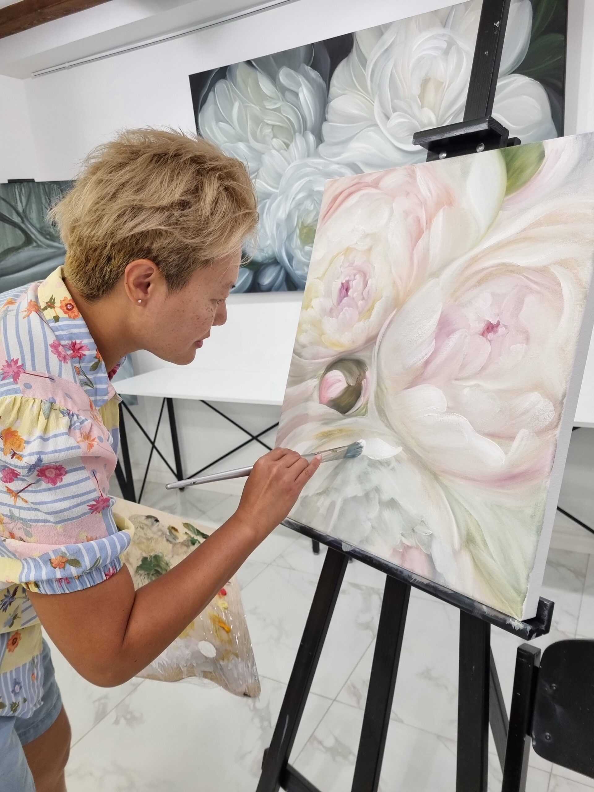 Gleznošanas meistarklases Liepājā Elis.Artworks mākslas studijā.