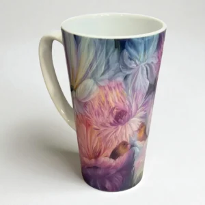 Lielā lattes krūze “Putniņi” 480ml ar Elis.Artworks gleznas motīvu