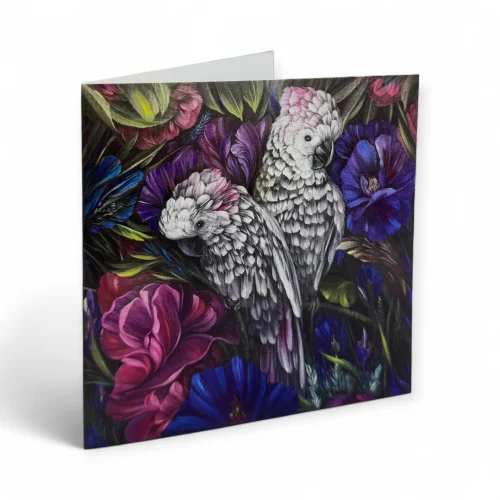 Atverama apsveikuma kartīte 14x14 cm formātā ar ziedu motīvu elegantos un harmoniskos toņos. Elis.Artworks dizains svētkiem un īpašiem mirkļiem.